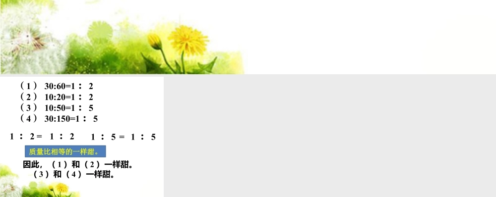 练一练_比的意义和性质-浙教版小学数学六年级上册.ppt