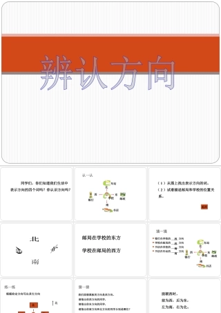 浙教版小学数学二年级下册-《辨认方向》课件2.ppt