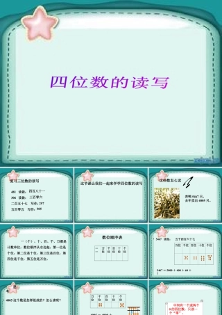 浙教版小学数学二年级下册-《四位数的读写》课件2.ppt