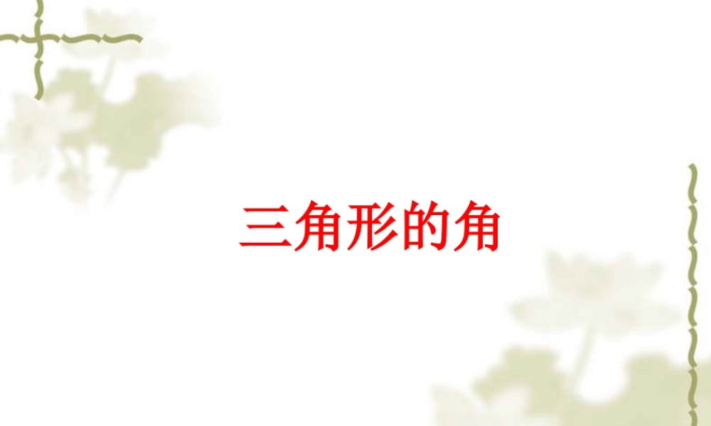 浙教版小学数学四年级下册-《三角形的角》课件1.ppt