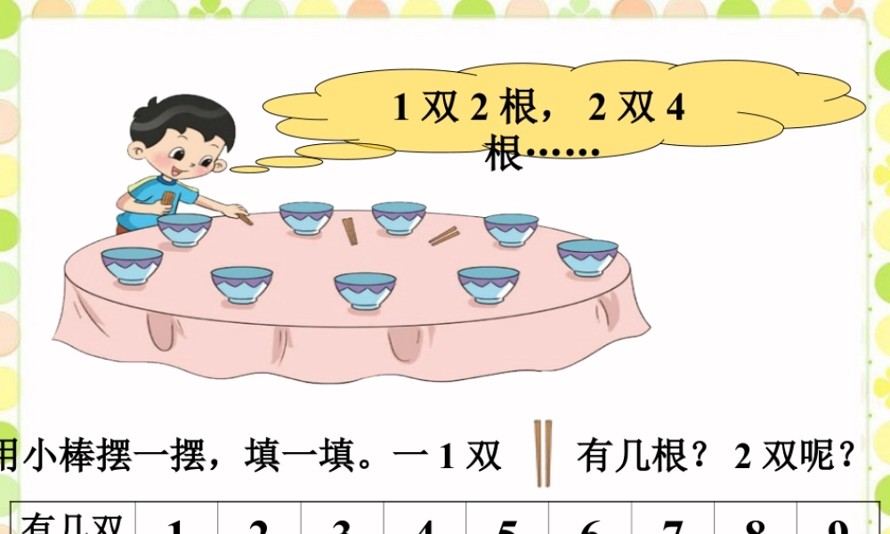 浙教版小学数学一年级下册-找出2的乘法口诀_2的乘法口诀.ppt