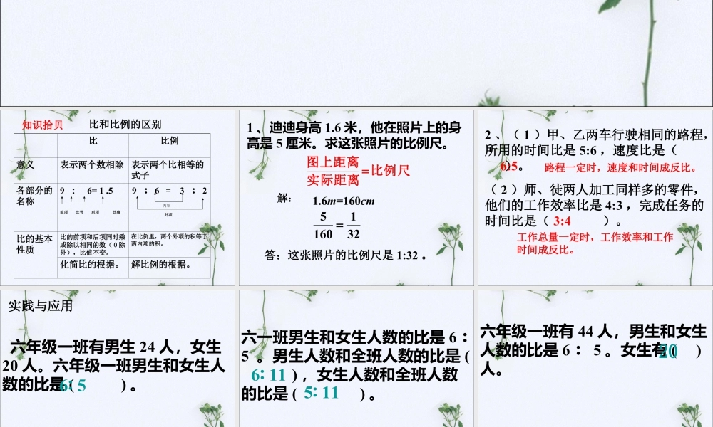 《比与比例》课件1-浙教版小学数学六年级下册.ppt