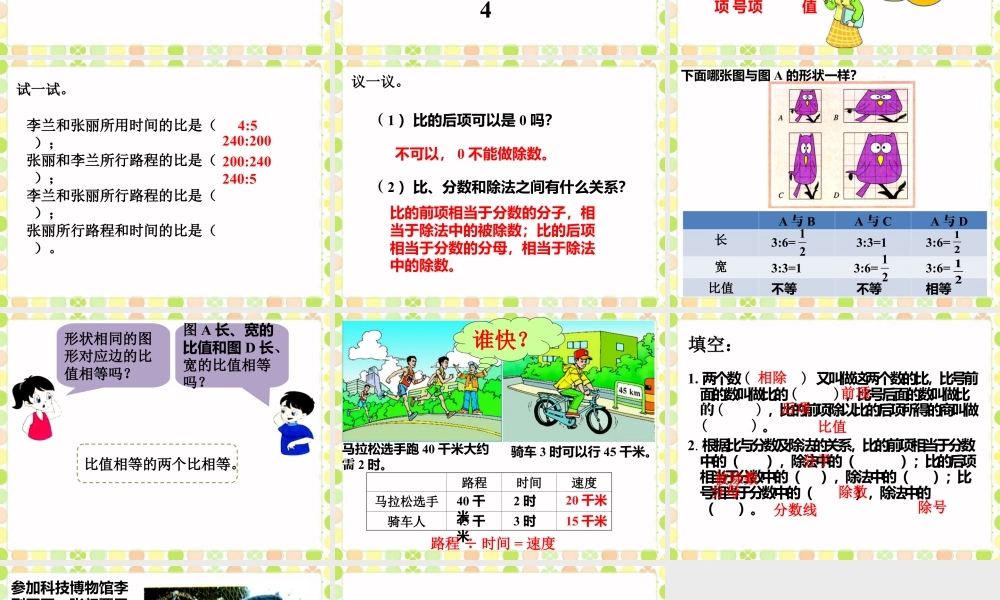 《比与除法》课件-浙教版小学数学六年级上册.ppt