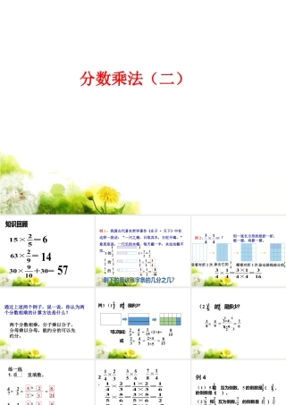 《分数乘法（二）》课件1-浙教版小学数学五年级下册.ppt