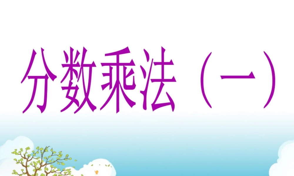 《分数乘法（一）》课件3-浙教版小学数学五年级下册.ppt