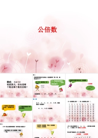 《公倍数》课件2-浙教版小学数学五年级下册.ppt