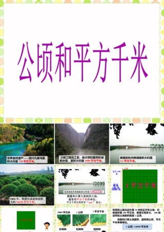 《公顷和平方千米》课件-浙教版小学数学五年级上册.ppt