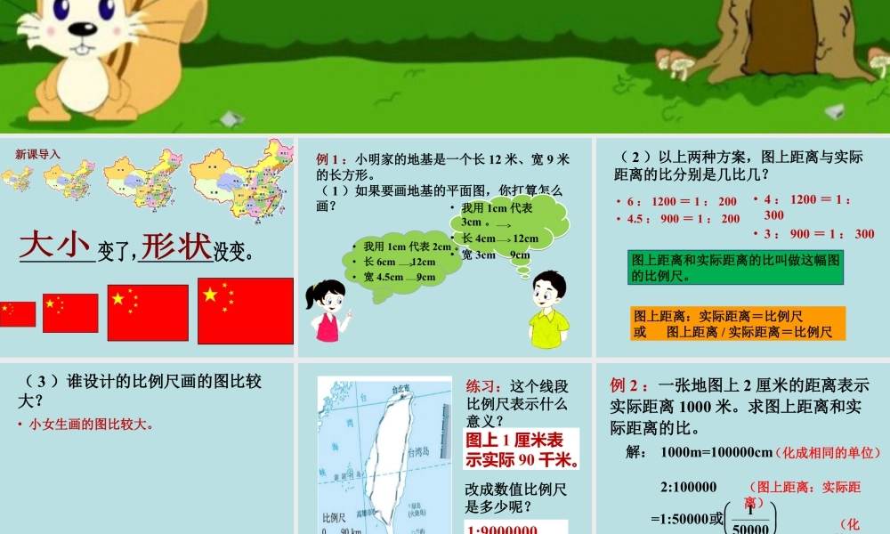 《认识比例尺》课件2-浙教版小学数学六年级下册.ppt
