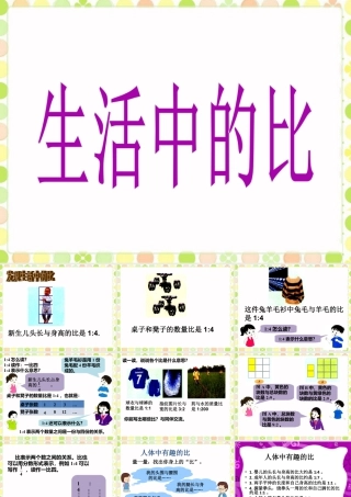 《生活中的比》课件-浙教版小学数学六年级上册.ppt