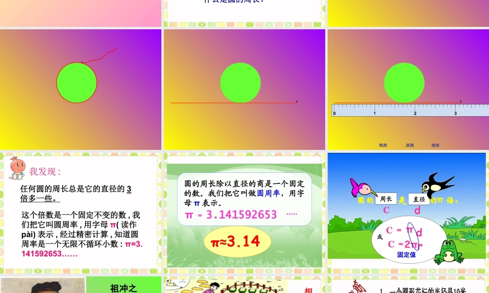 《圆的周长》课件(1)-浙教版小学数学六年级上册.ppt