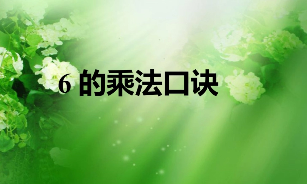 浙教版小学数学二年级上册-《6的乘法口诀》课件.ppt