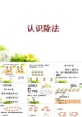 浙教版小学数学二年级上册-《认识除法》课件.ppt