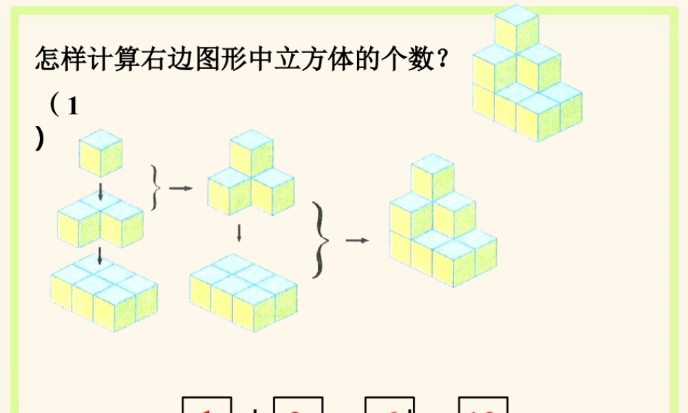 浙教版小学数学二年级上册-怎样计算右边图形中立方体的个数_立方体拼图.ppt