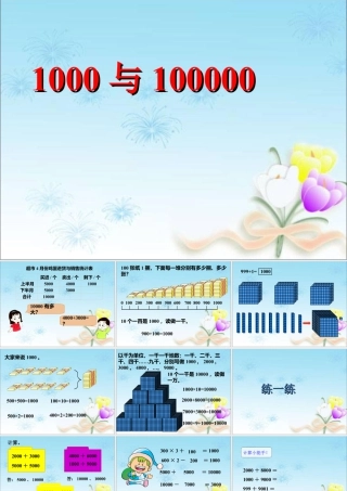 浙教版小学数学二年级下册-《1000与10000》课件１.ppt
