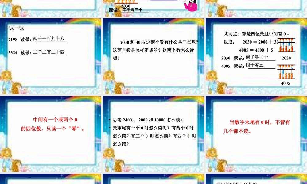 浙教版小学数学二年级下册-《四位数的读写》课件1.ppt