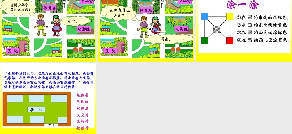 浙教版小学数学三年级上册-《辨认方向》课件.ppt