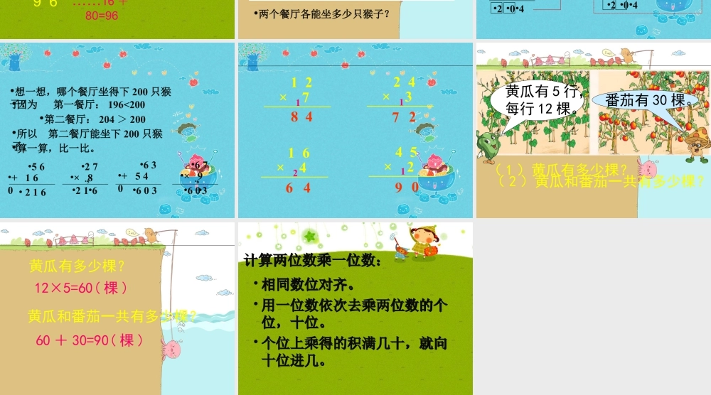 浙教版小学数学三年级上册-《两位数乘一位数（二）》课件.ppt