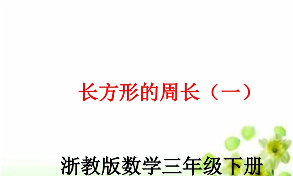 浙教版小学数学三年级下册-《长方形周长(一)》课件1.ppt