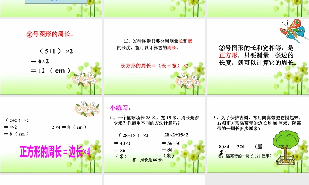 浙教版小学数学三年级下册-《长方形周长(一)》课件1.ppt