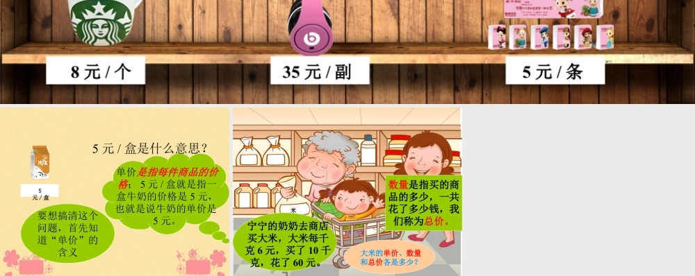 浙教版小学数学三年级下册-导入_单价、数量和总价.ppt