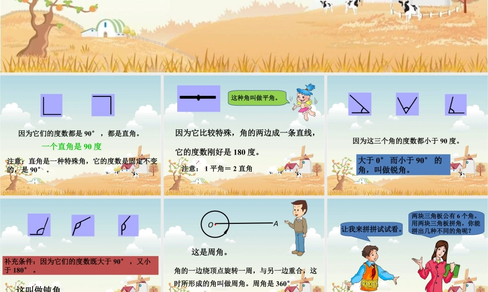 浙教版小学数学四年级下册-《角的分类》课件2.ppt