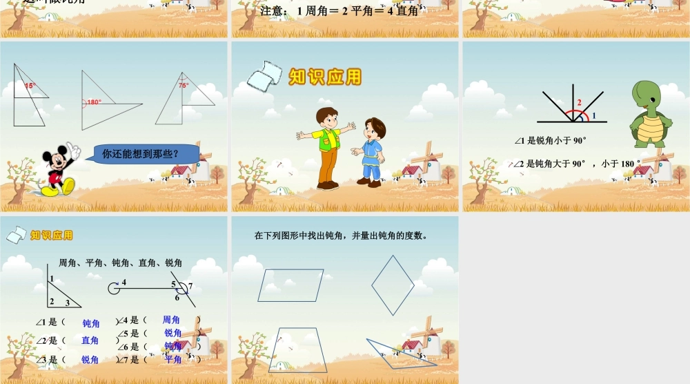 浙教版小学数学四年级下册-《角的分类》课件2.ppt