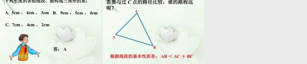浙教版小学数学四年级下册-《三角形的边》课件1.ppt