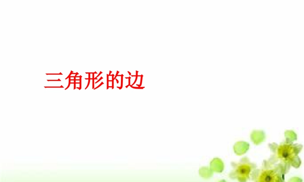 浙教版小学数学四年级下册-《三角形的边》课件2.ppt