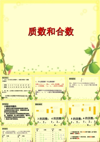 浙教版小学数学四年级下册-《素数与合数》课件 1.ppt