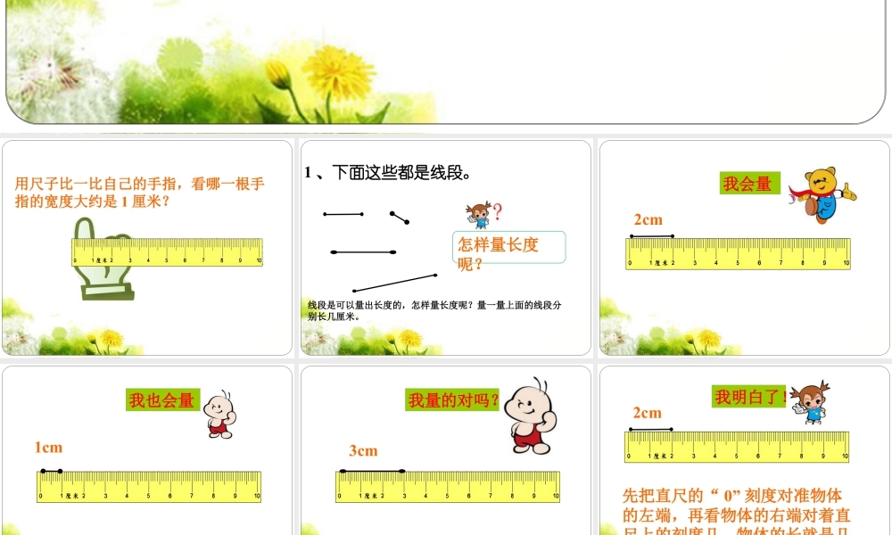 浙教版小学数学一年级下册-《量长度》课件2.ppt