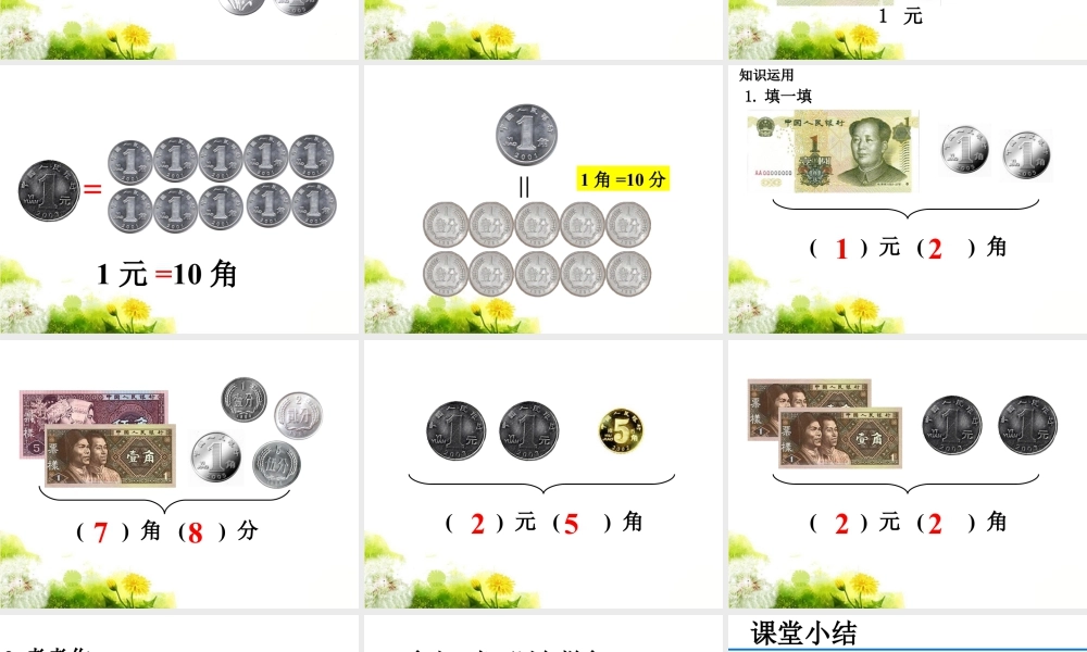 浙教版小学数学一年级下册-《认识人民币》课件2.ppt