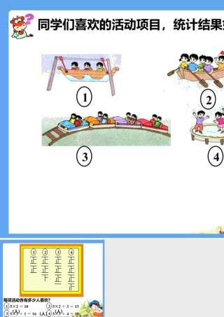 浙教版小学数学一年级下册-同学们喜欢的活动_乘加.ppt