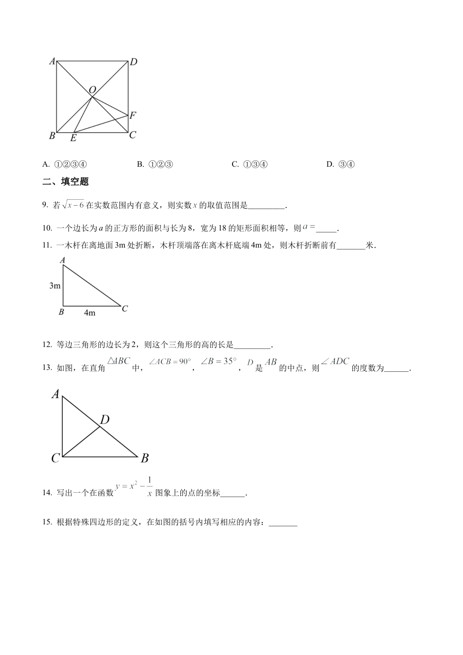 北京师范大学三帆中学朝阳学校八年级下学期期中数学试题（含答案解析）.docx_第3页