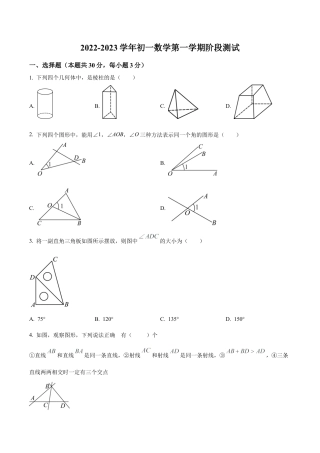 北京市北京大学附中学七年级上学期月考数学试题（含答案解析）.docx