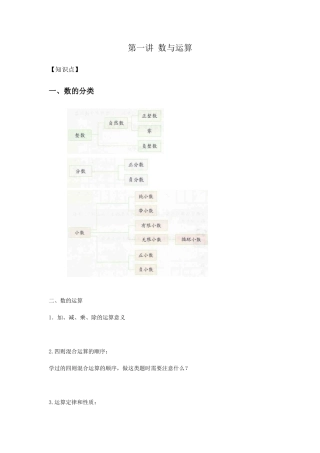 沪教版数学六年级上册数与运算.docx