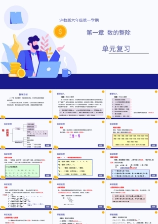 数学六年级上册-课时教案-第一章 数的整除（单元复习）-（沪教版）.pptx