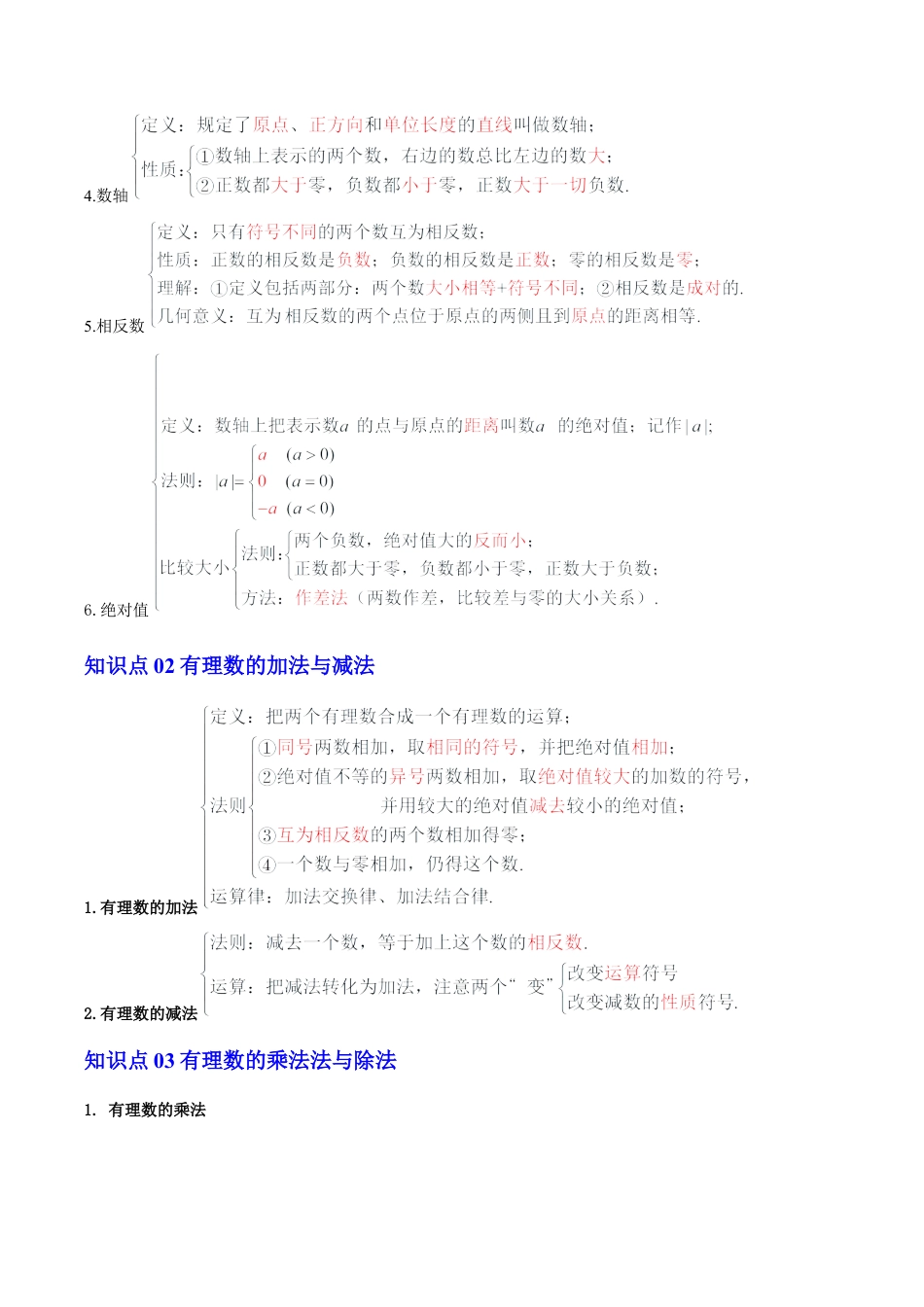 数学六年级上册-第1章 有理数（复习讲义）（学生版）.docx_第3页