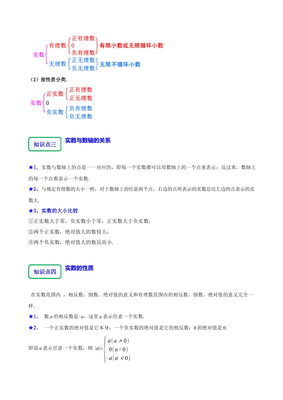 初中七年级数学上册-3.2 实数 （8大题型提分练）（无答案）.docx_第2页