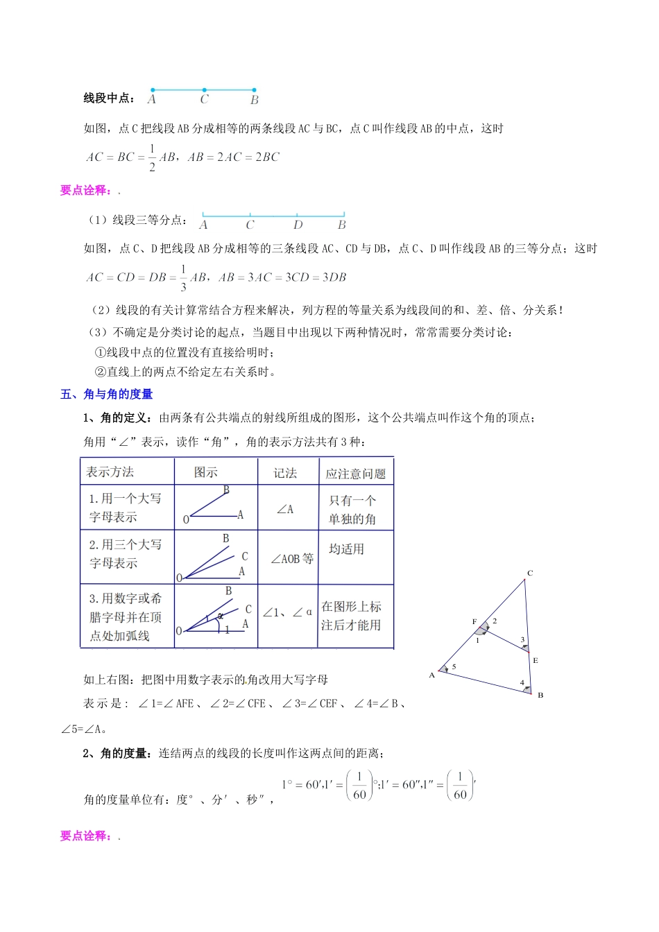初中七年级数学上册-第6章 图形基础知识知识归纳与题型训练（5类题型清单）（无答案）.docx_第3页