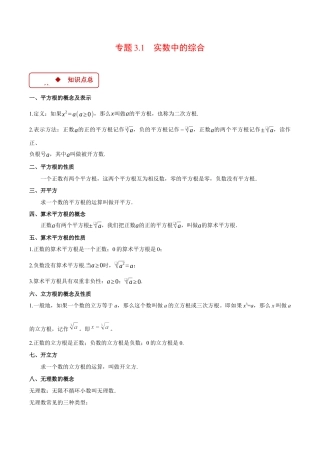 初中七年级数学上册-专题3.1 实数中的综合（压轴题专项讲练）（浙教版2024）（含解析）.docx