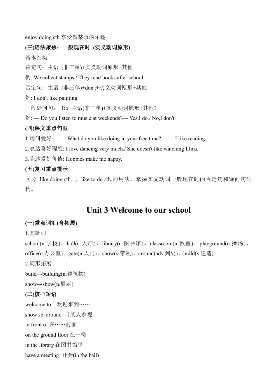 2025-2026学年译林版(2024)初中英语七年级上册(全册)知识点梳理归纳.docx_第3页