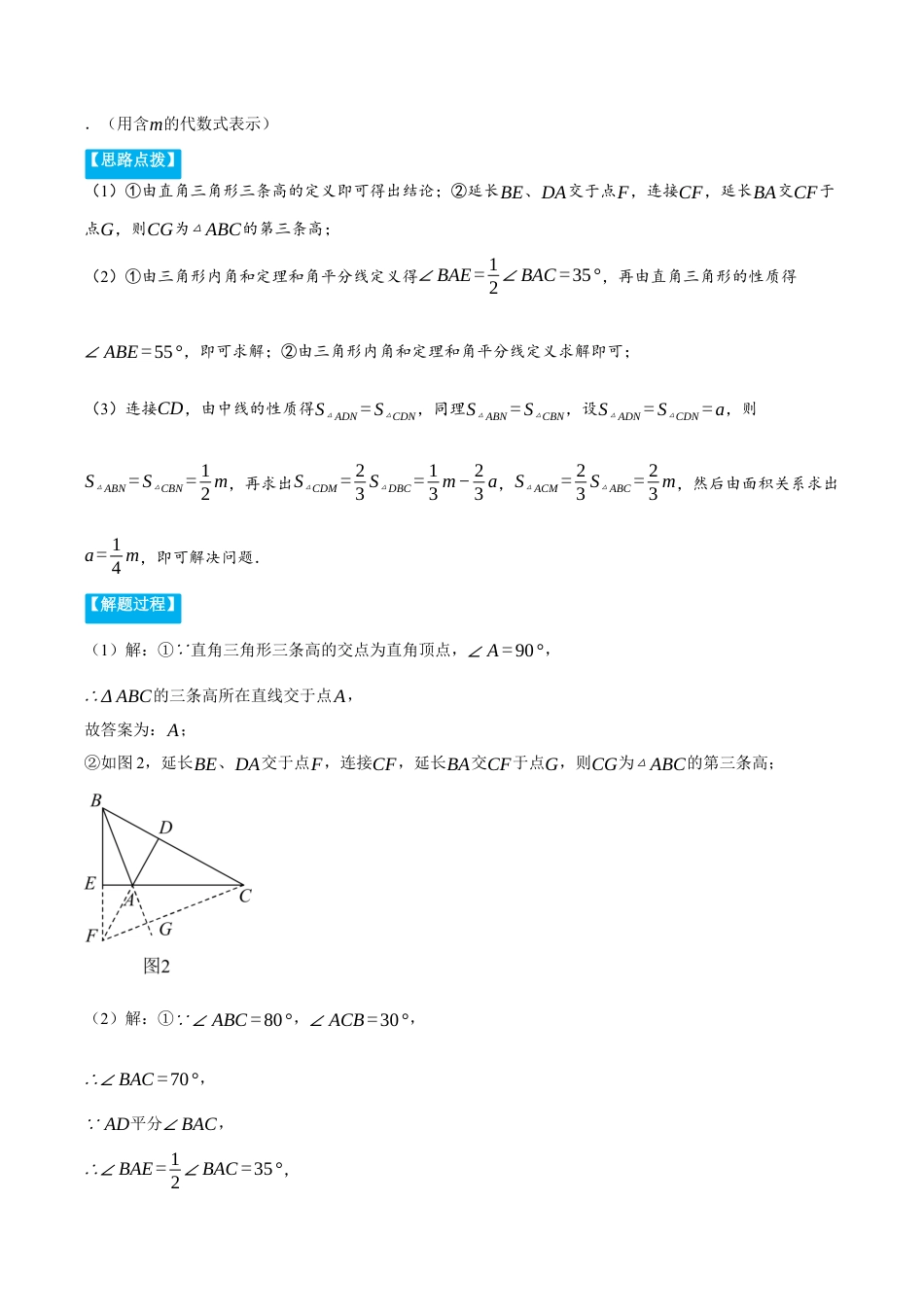 初中数学八年级上册2026年期末复习系列-专题1.1 与三角形有关线段的几何综合（压轴题专项讲练）（解析版）.docx_第2页