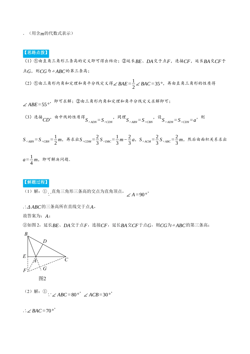 初中数学八年级上册2026年期末复习系列-专题1.1 与三角形有关线段的几何综合（压轴题专项讲练）（无答案）.docx_第2页