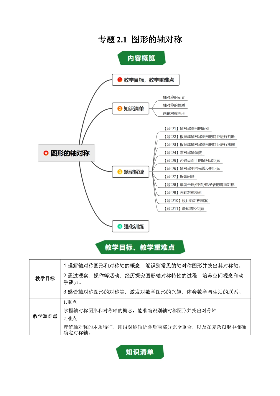 初中数学八年级上册2026年期末复习系列-专题2.1 图形的轴对称（高效培优讲义）（解析版）.docx_第1页