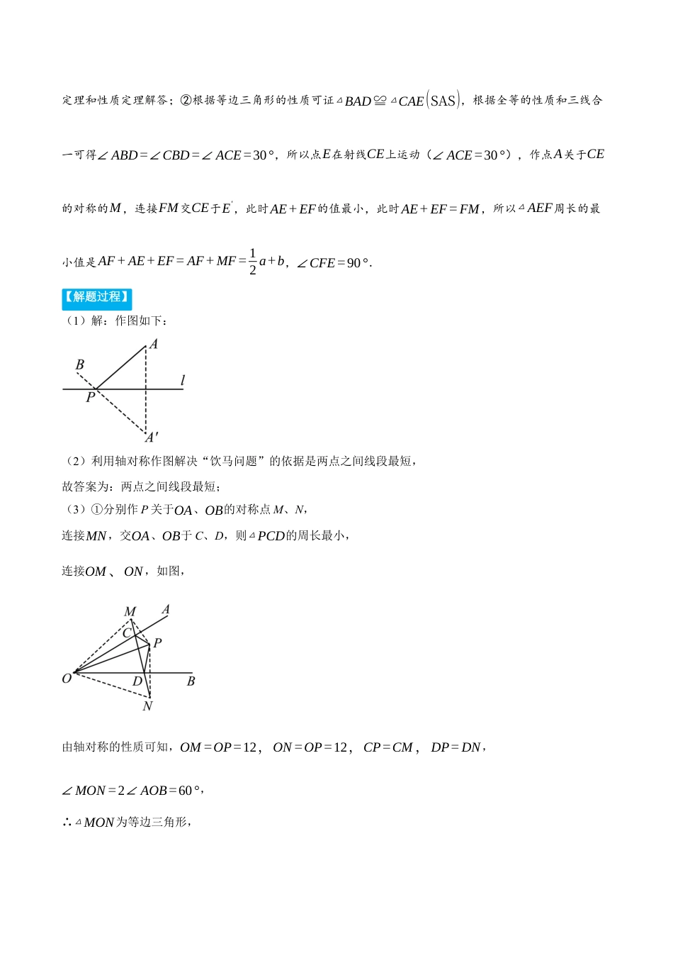 初中数学八年级上册2026年期末复习系列-专题2.1 轴对称的几何综合（压轴题专项讲练）（解析版）.docx_第2页