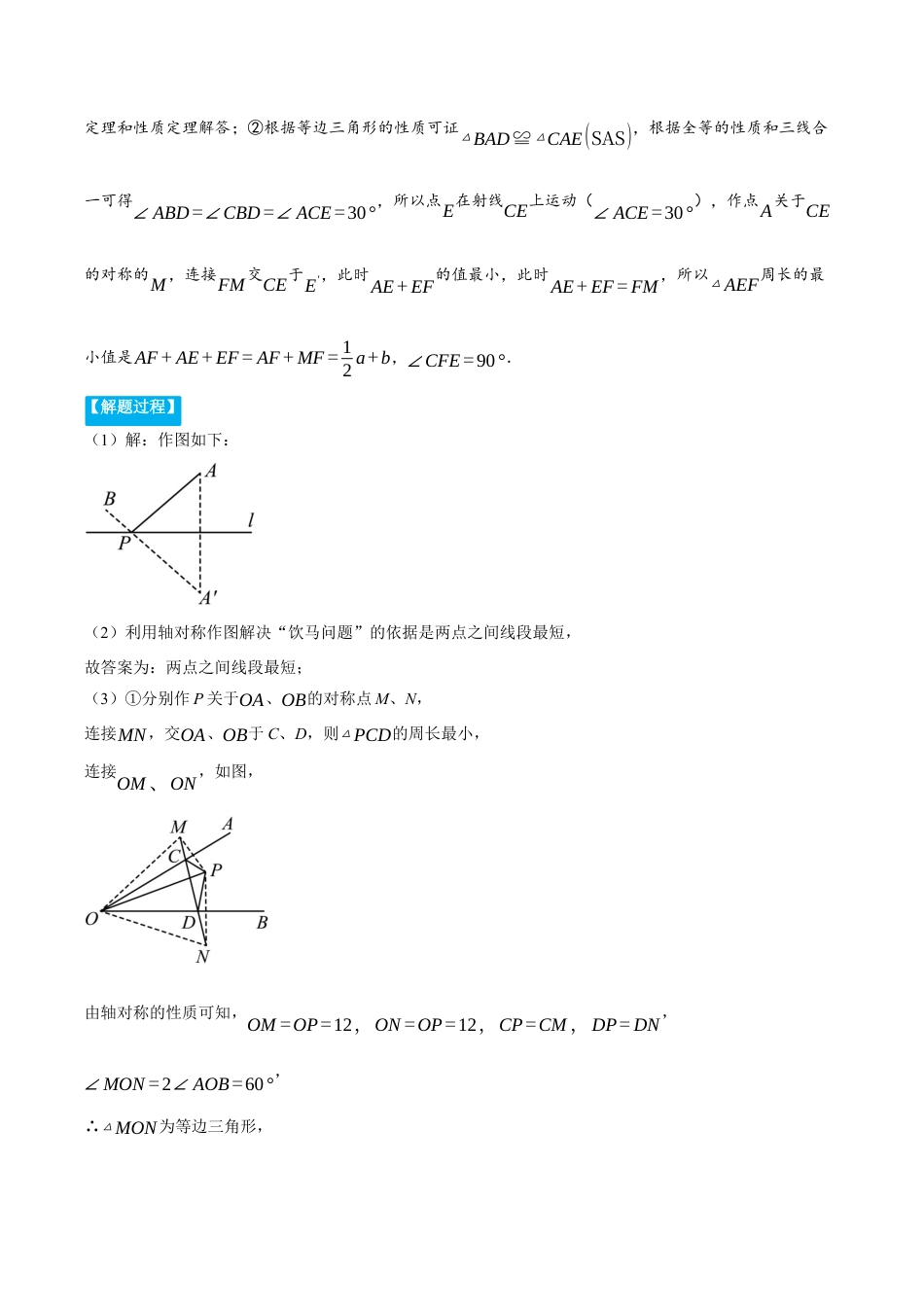 初中数学八年级上册2026年期末复习系列-专题2.1 轴对称的几何综合（压轴题专项讲练）（无答案）.docx_第2页