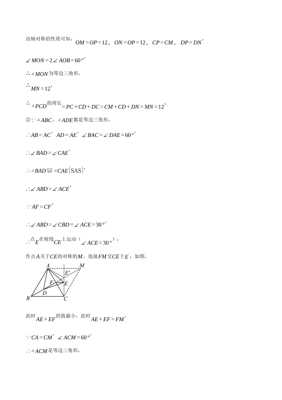 初中数学八年级上册2026年期末复习系列-专题2.3 轴对称中的最值问题（压轴题专项讲练）（无答案）.docx_第3页