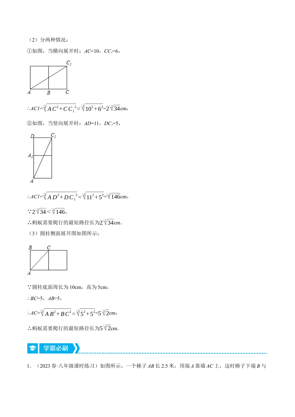 初中数学八年级上册2026年期末复习系列-专题2.4 勾股定理的应用（压轴题专项讲练）（解析版）.docx_第2页