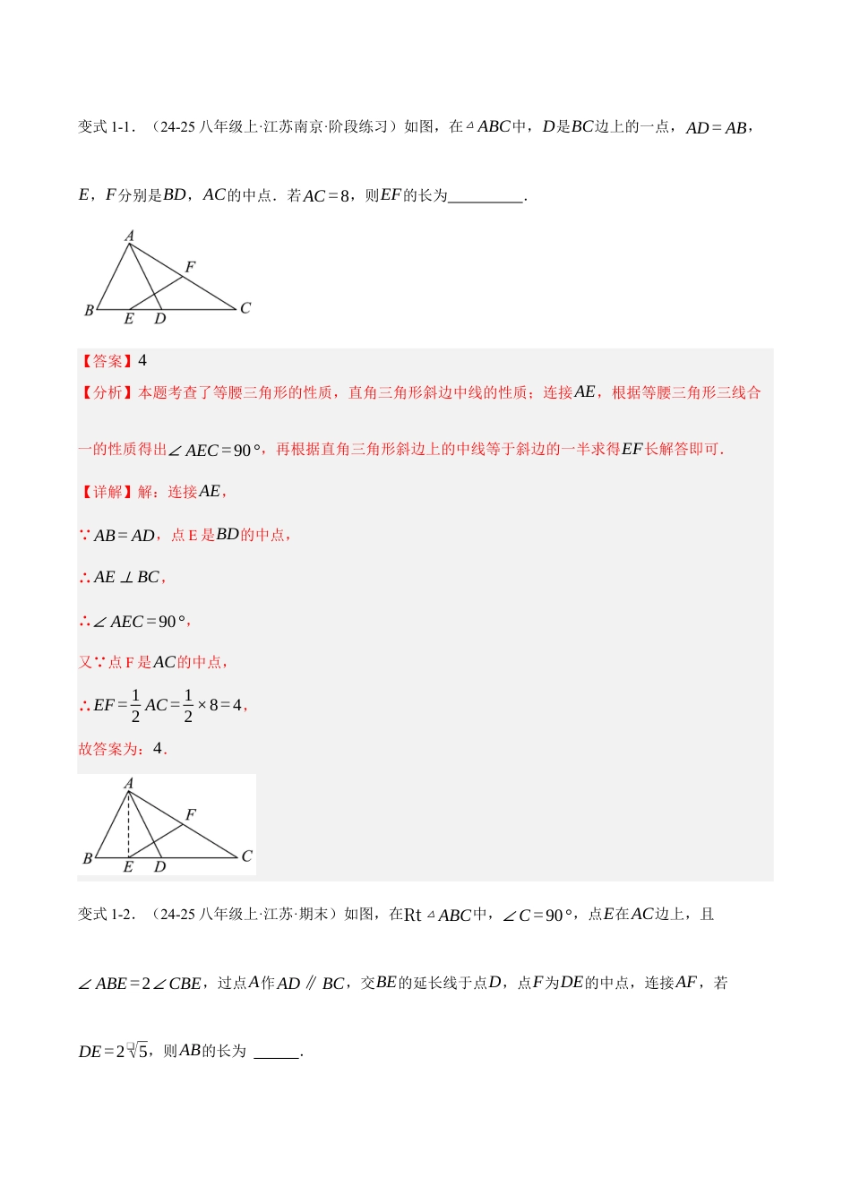 初中数学八年级上册2026年期末复习系列-专题06 直角三角形六种常见题型（压轴题专项训练）（解析版）.docx_第3页