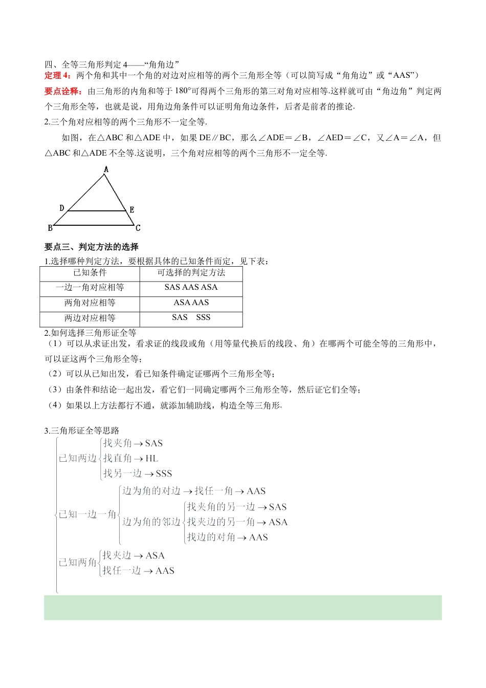 浙教版数学2026年八年级上册-第04讲 三角形全等的判定（4个知识点+14大题型+18道强化训练）（无答案）.docx_第3页